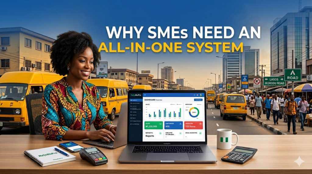 Businesswoman with technology in urban setting