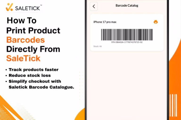 How to Print Product Barcodes from the Barcode Catalog in SaleTick