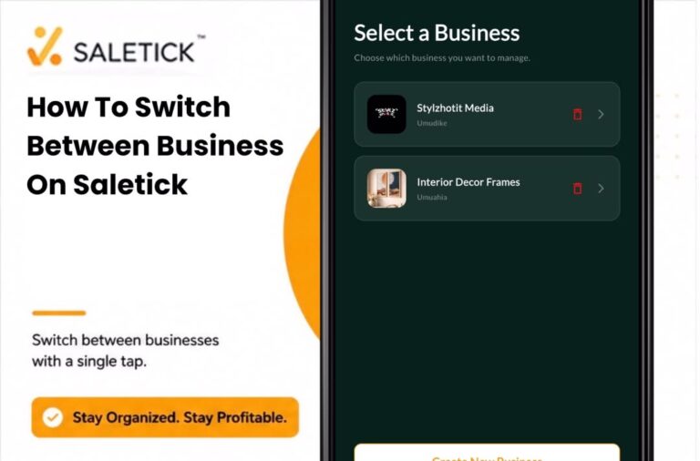 How to Switch Between Businesses on SaleTick