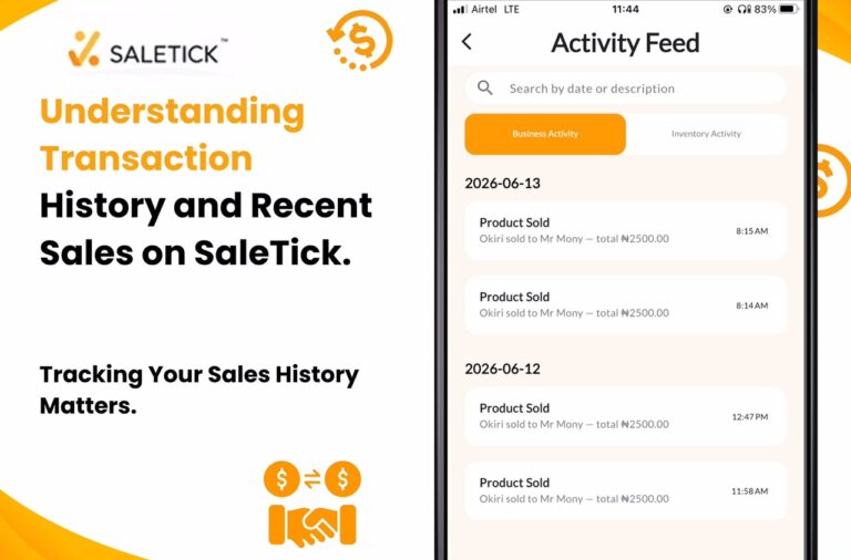 Understanding Transaction History and Recent Sales on SaleTick