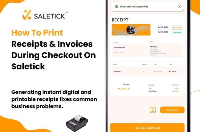 How to Print Receipts and Invoices During Checkout on SaleTick